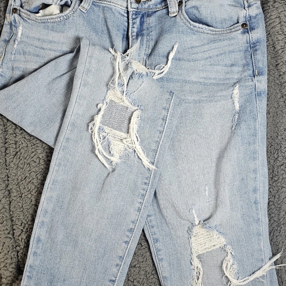 Oasis Light Blue Distressed Skinny Jeans